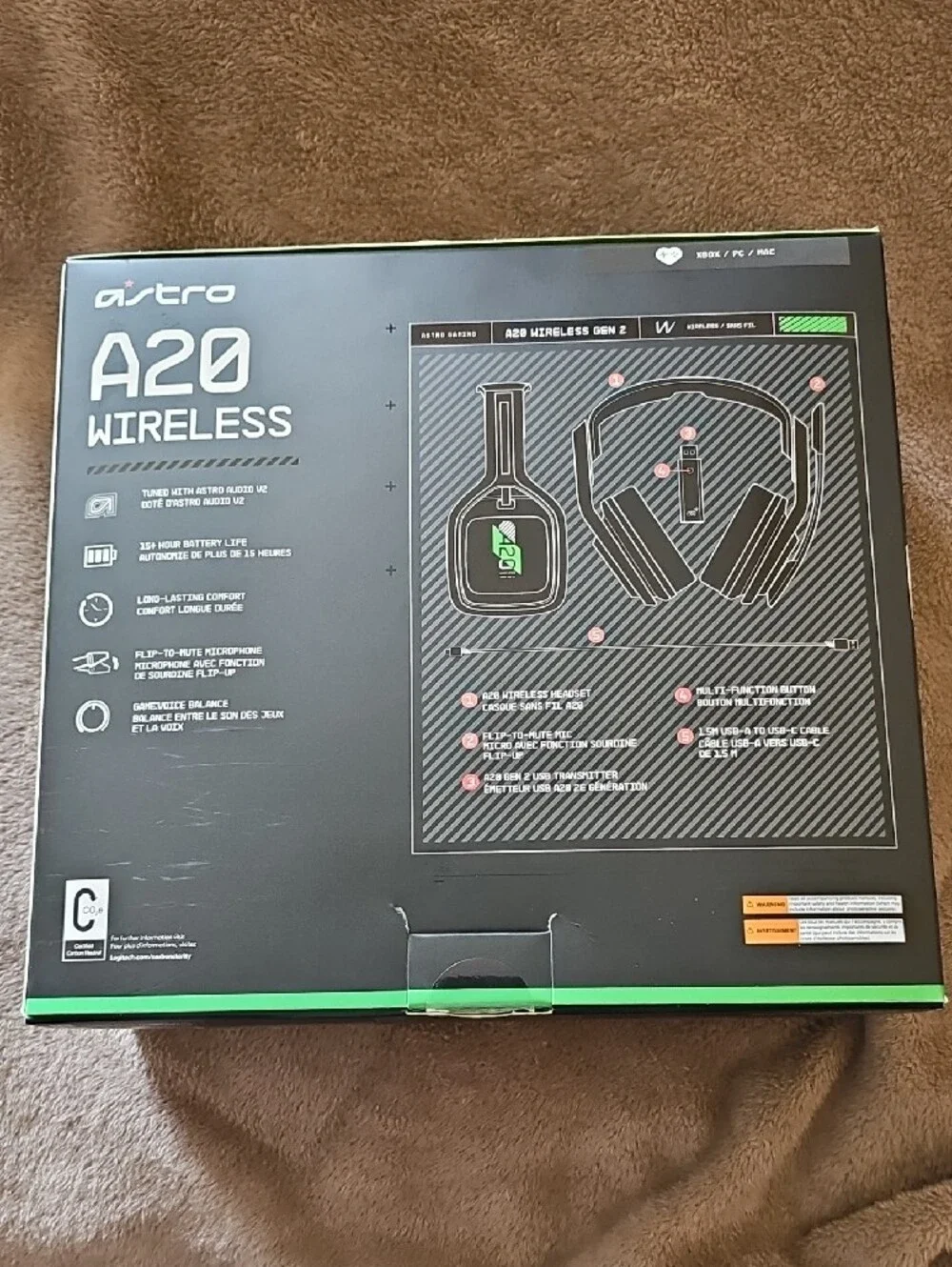 Astro A20 Wireless Gaming Headset for Xbox - White/Green